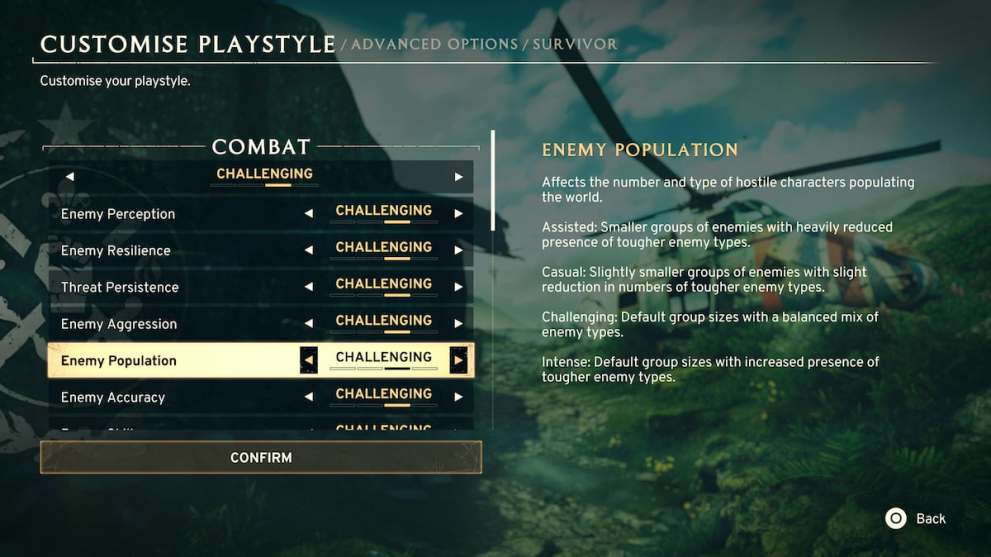 difficulty settings