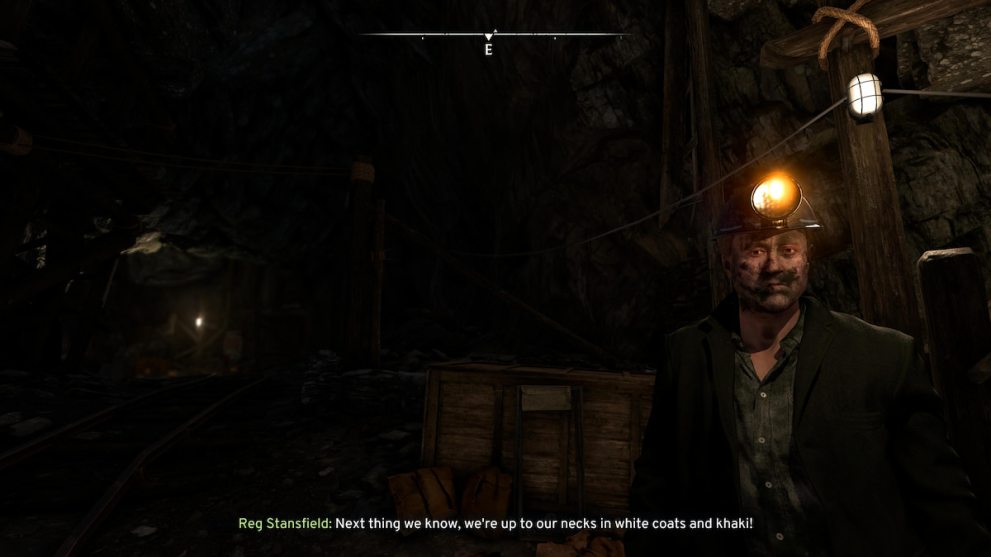 miner talking to main character in atomfall