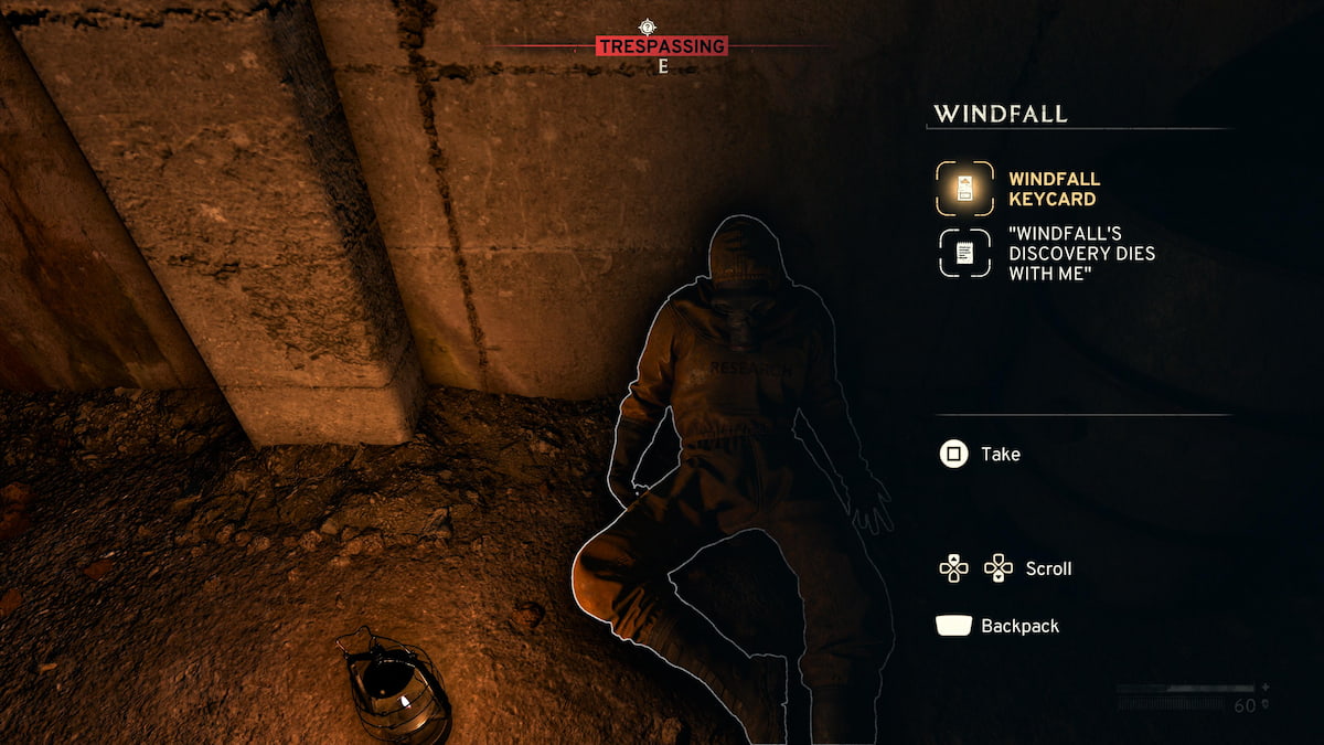Corpse of someone named Windfall