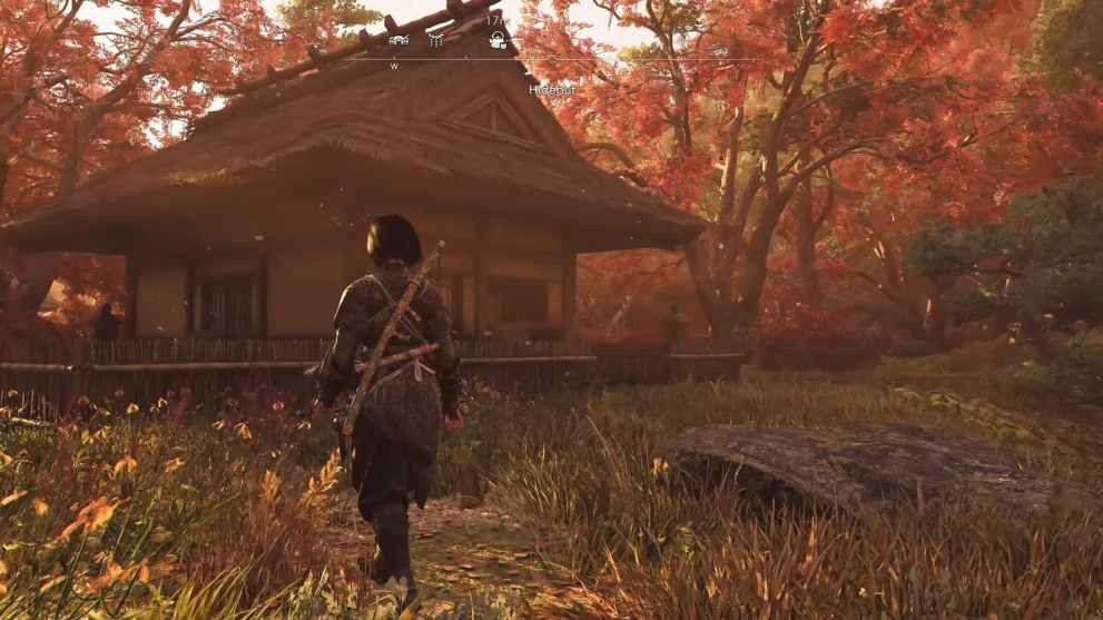 Naoe exploring the hideout in Assassin's Creed Shadows