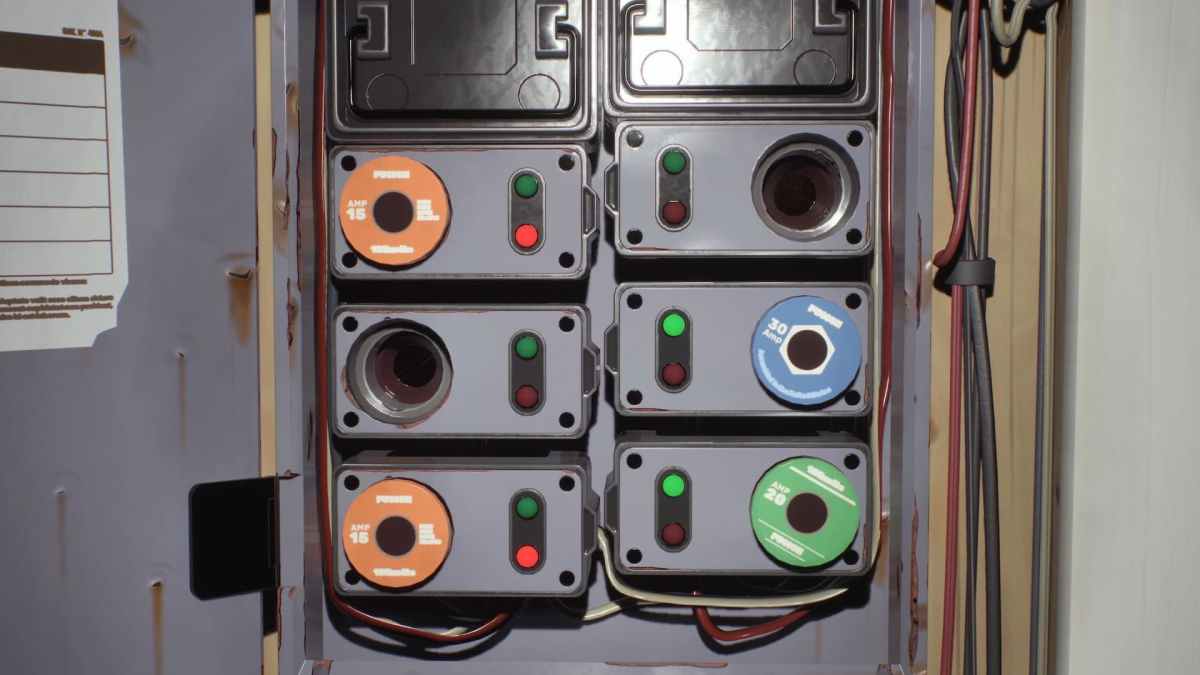 A fuse box in Lost Records.